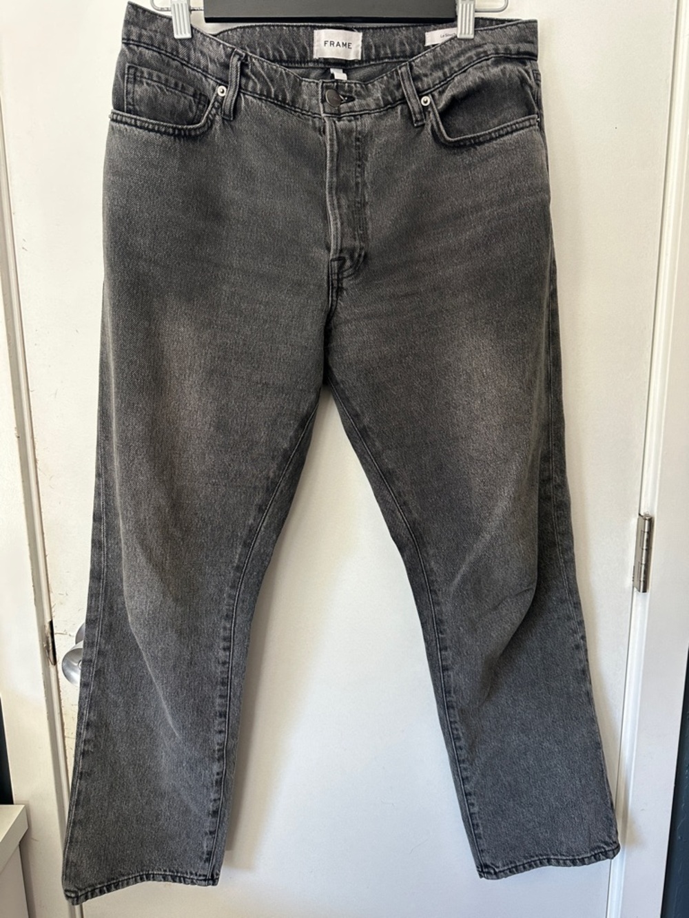 Frame Denim Dark Gray Wash Straight-Leg Jeans - Picture 2 of 7